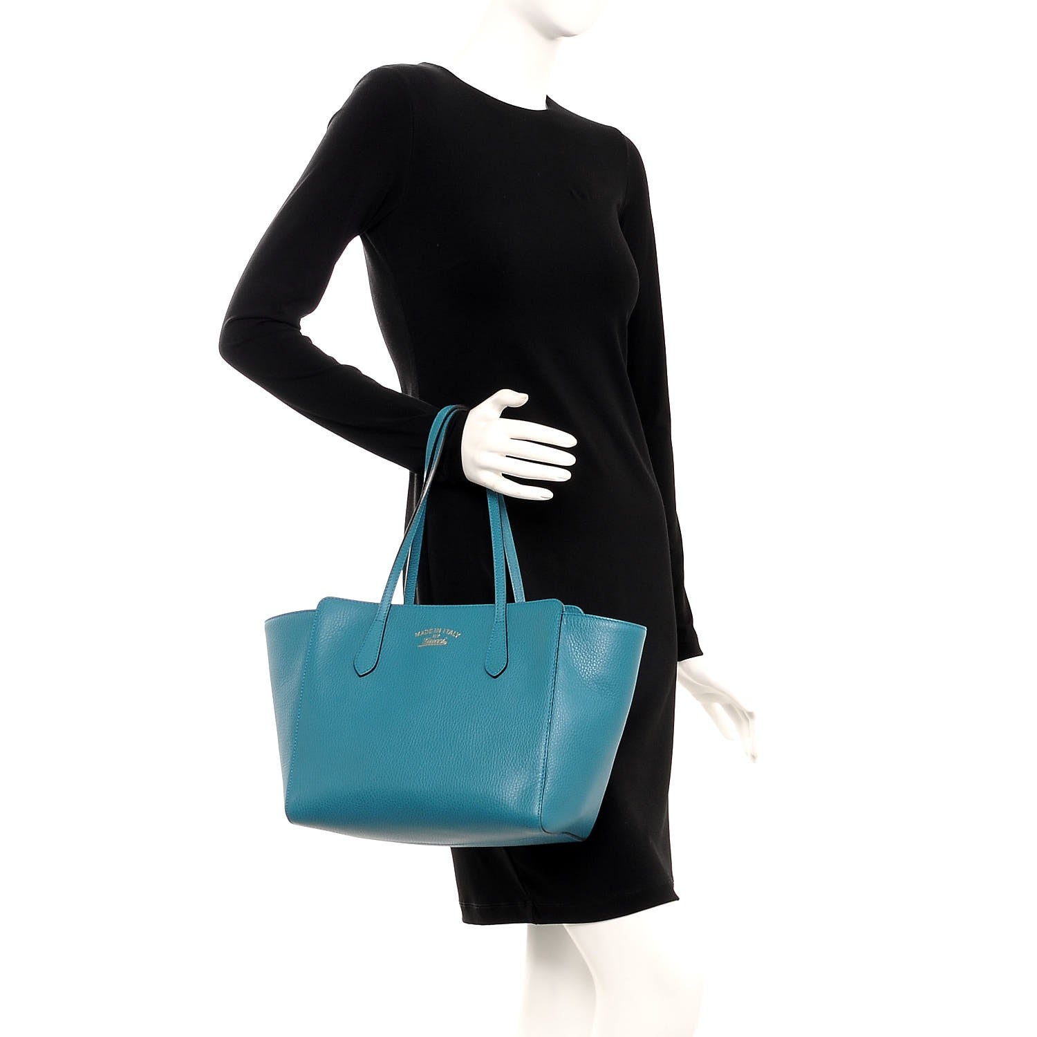 Gucci Dollar Calfskin Small Swing Tote Deep Cobalt 2 of 7