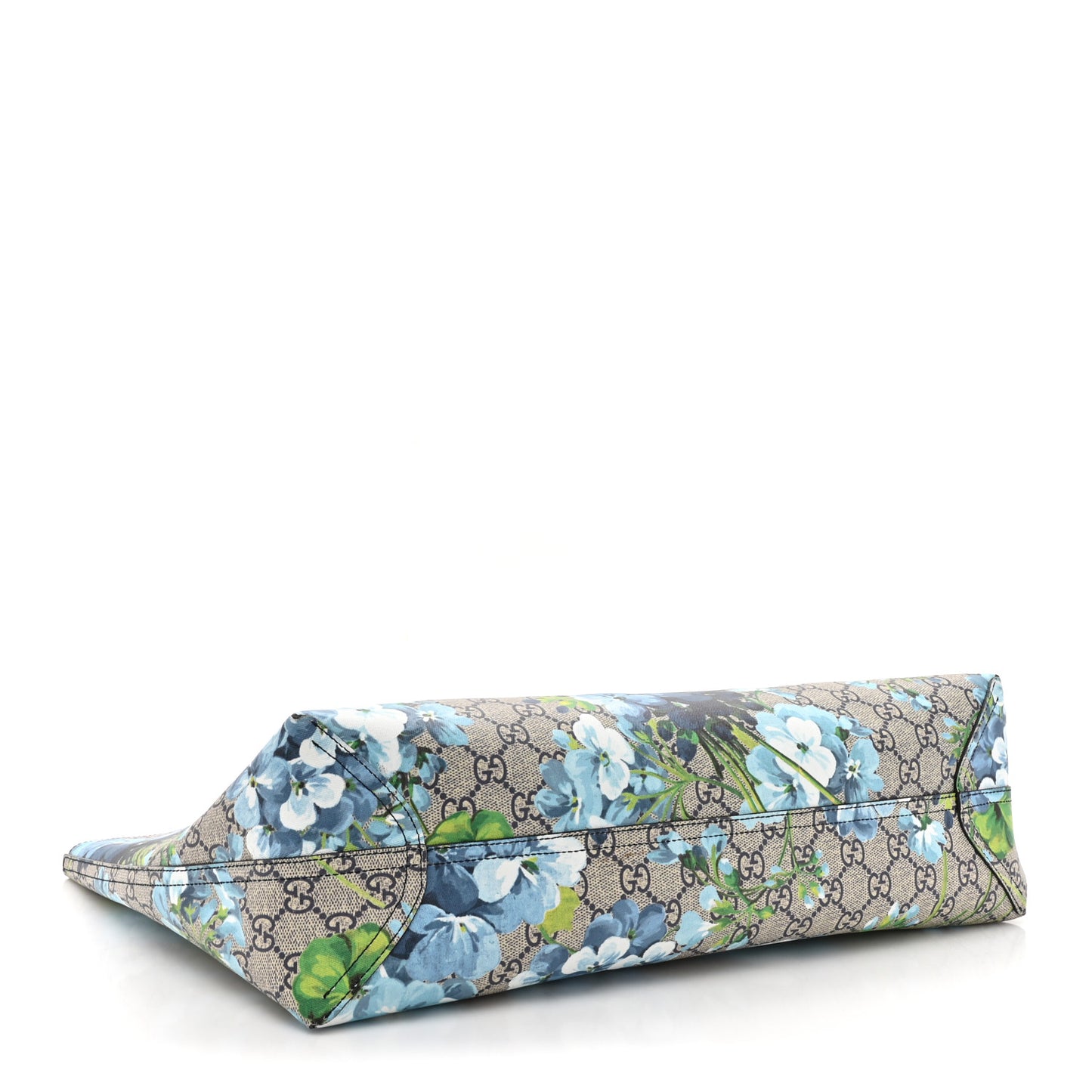 GG Supreme Monogram Blooms Medium Reversible Tote Beige Blue