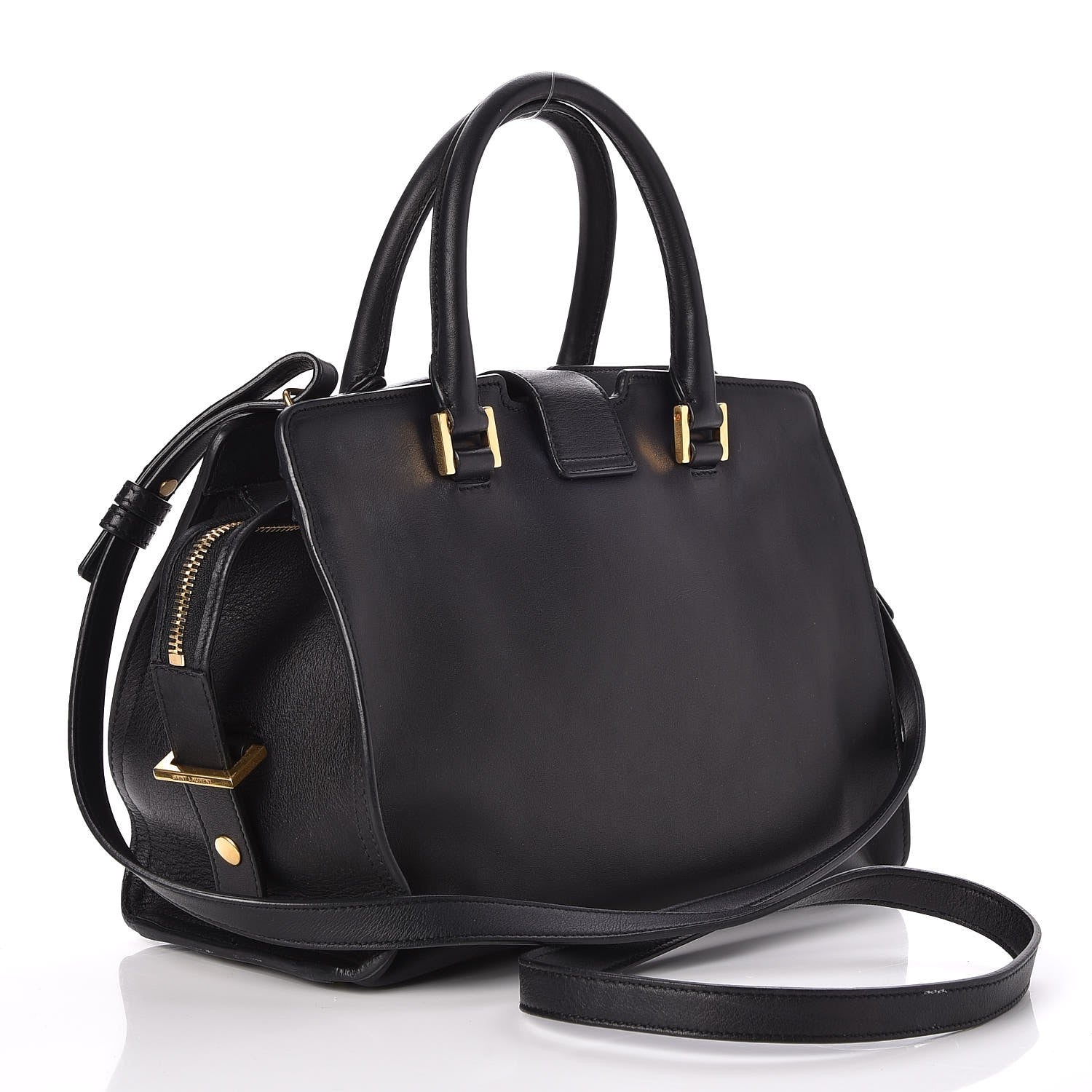 Saint Laurent Calfskin Monogram Baby Downtown Cabas Black 3 of 7