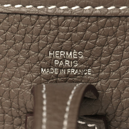 Hermes Taurillon Clemence Amazone Evelyne TPM Etoupe Bleu Indigo 6 of 11
