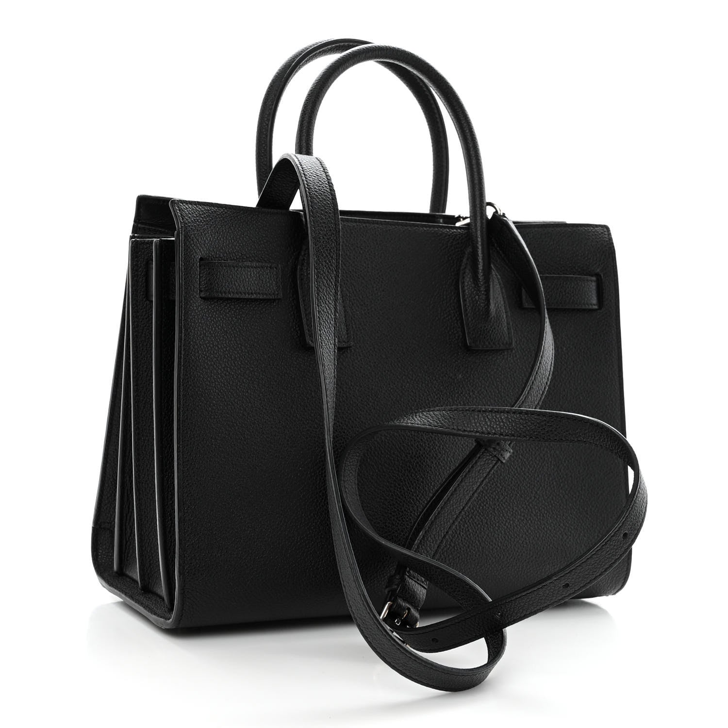 Saint Laurent Grained Calfskin Baby Sac De Jour Black 4 of 12