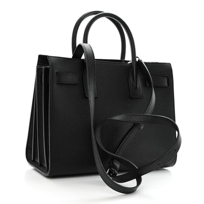 Saint Laurent Grained Calfskin Baby Sac De Jour Black 4 of 12