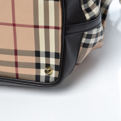 Burberry Haymarket Check Medium Golderton Tote Chocolate 11 of 13