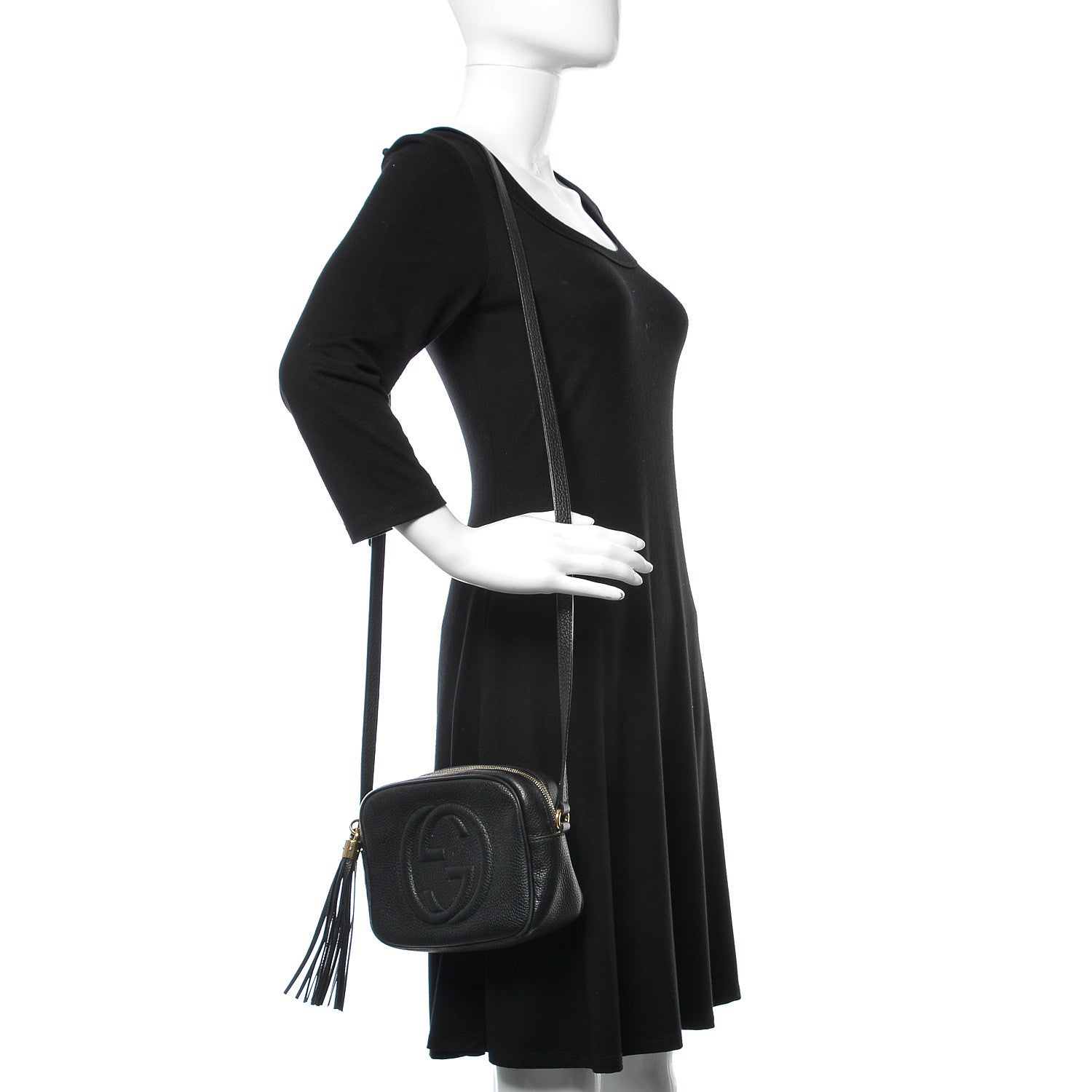 Gucci Pebbled Calfskin Small Soho Disco Bag Black 2 of 13