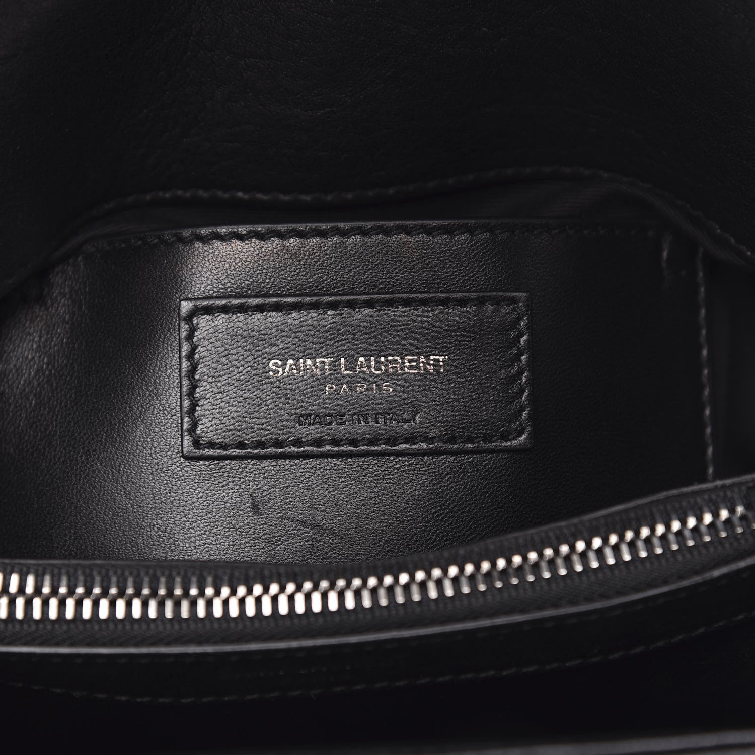 Saint Laurent Sheepskin Matelasse Chevron Monogram Medium College Bag Black 6 of 12