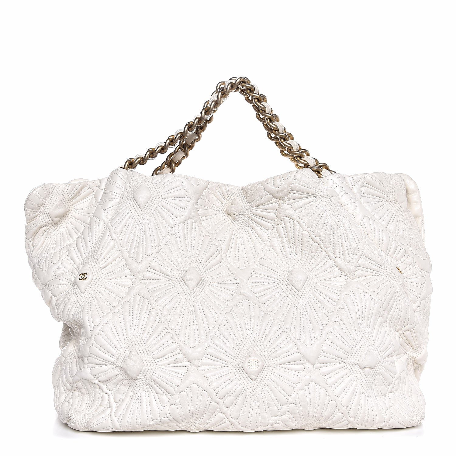 Chanel Lambskin Quilted Large Ca D'Oro Tote Ivory 1 of 7
