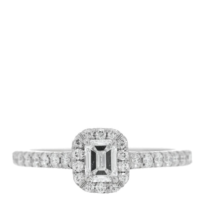 Tiffany Platinum Diamond .21ct Soleste Emerald Cut Engagement Ring 47 4 1 of 4