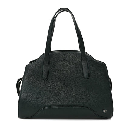 Loro Piana Grained Calfskin Medium Sesia Dark Green 1 of 10