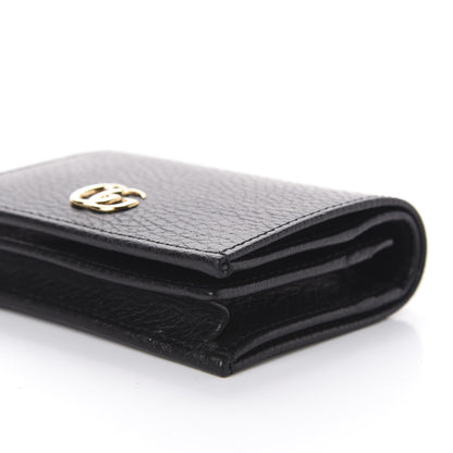 Gucci Pebbled Calfskin GG Marmont Card Case Black 9 of 10