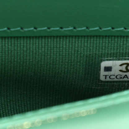 Chanel Aged Calfskin Quilted 2.55 Reissue Flap Pouch With Chain Green 9 of 13