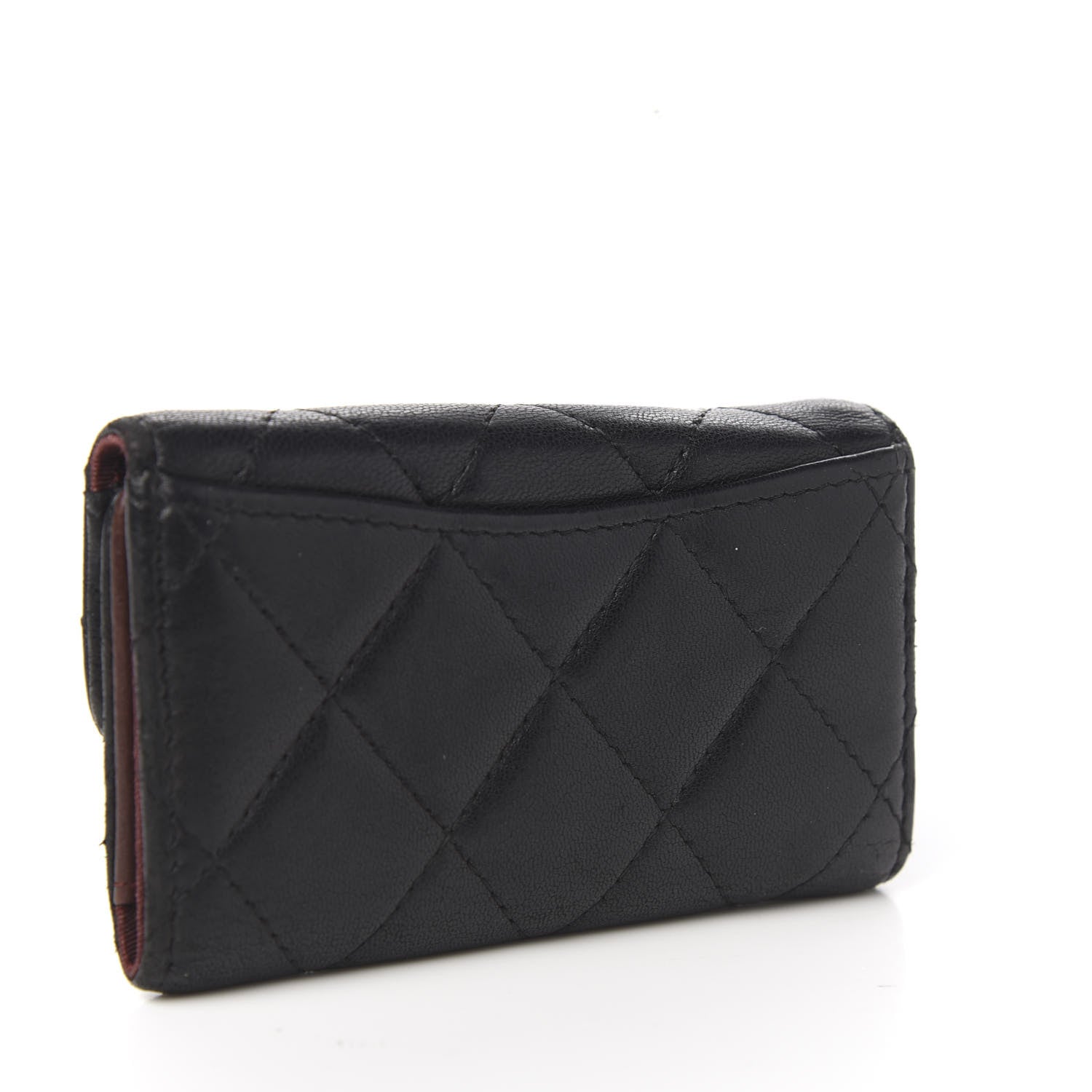 Chanel Lambskin Quilted 6 Key Holder Black 2 of 9