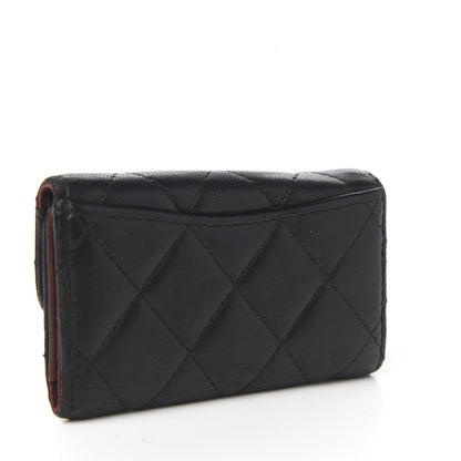 Chanel Lambskin Quilted 6 Key Holder Black 2 of 9