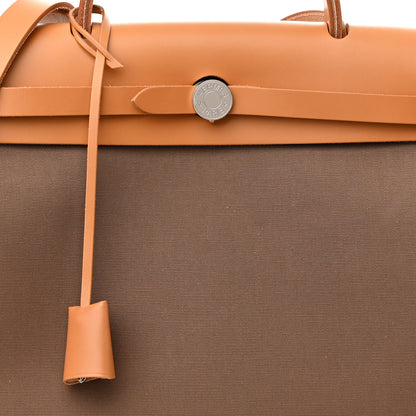 Hermes Military Toile Vache Hunter Herbag Zip Retourne 31 PM Etoupe Dune 10 of 12
