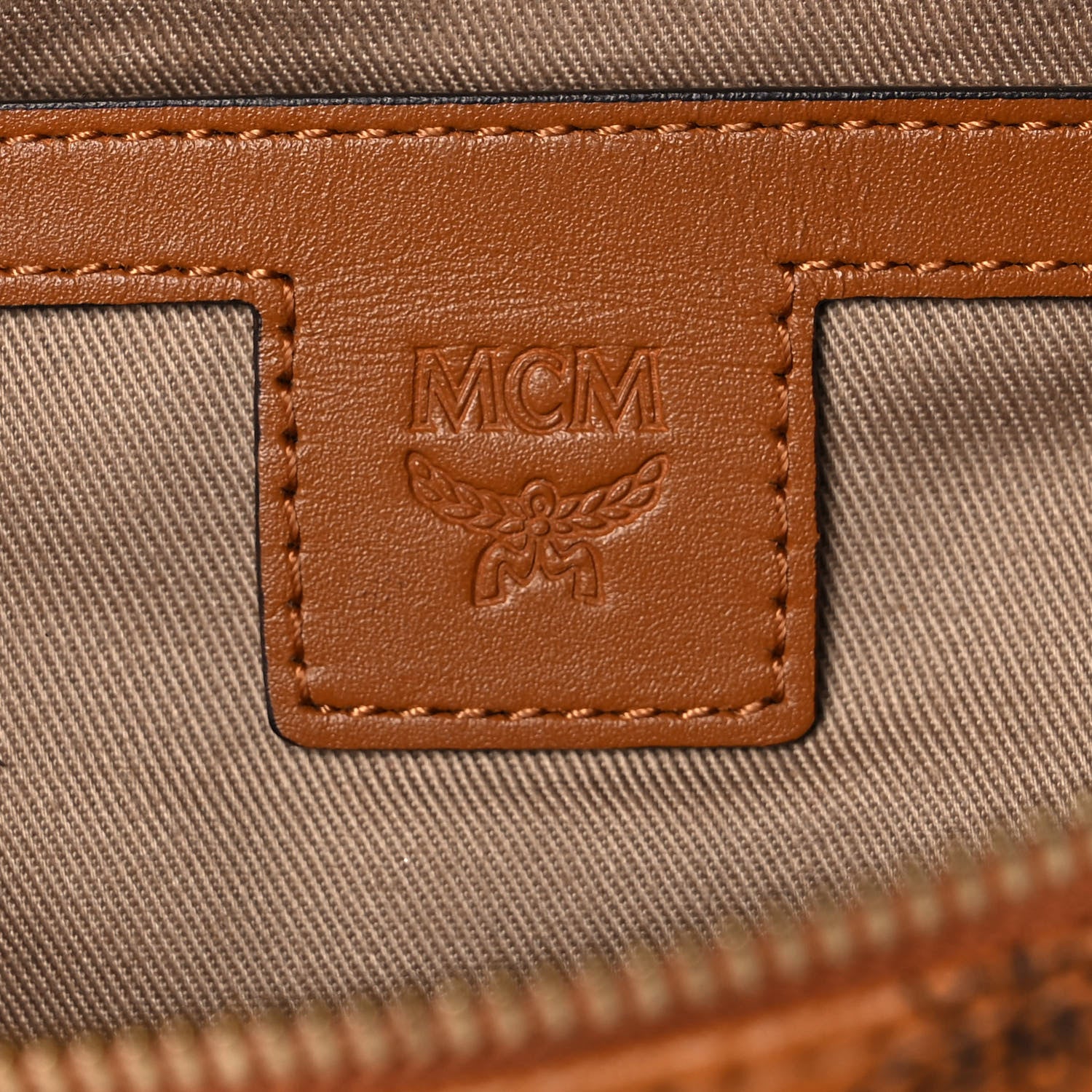 MCM Visetos Medium Fusten Belt Bag Cognac 6 of 10