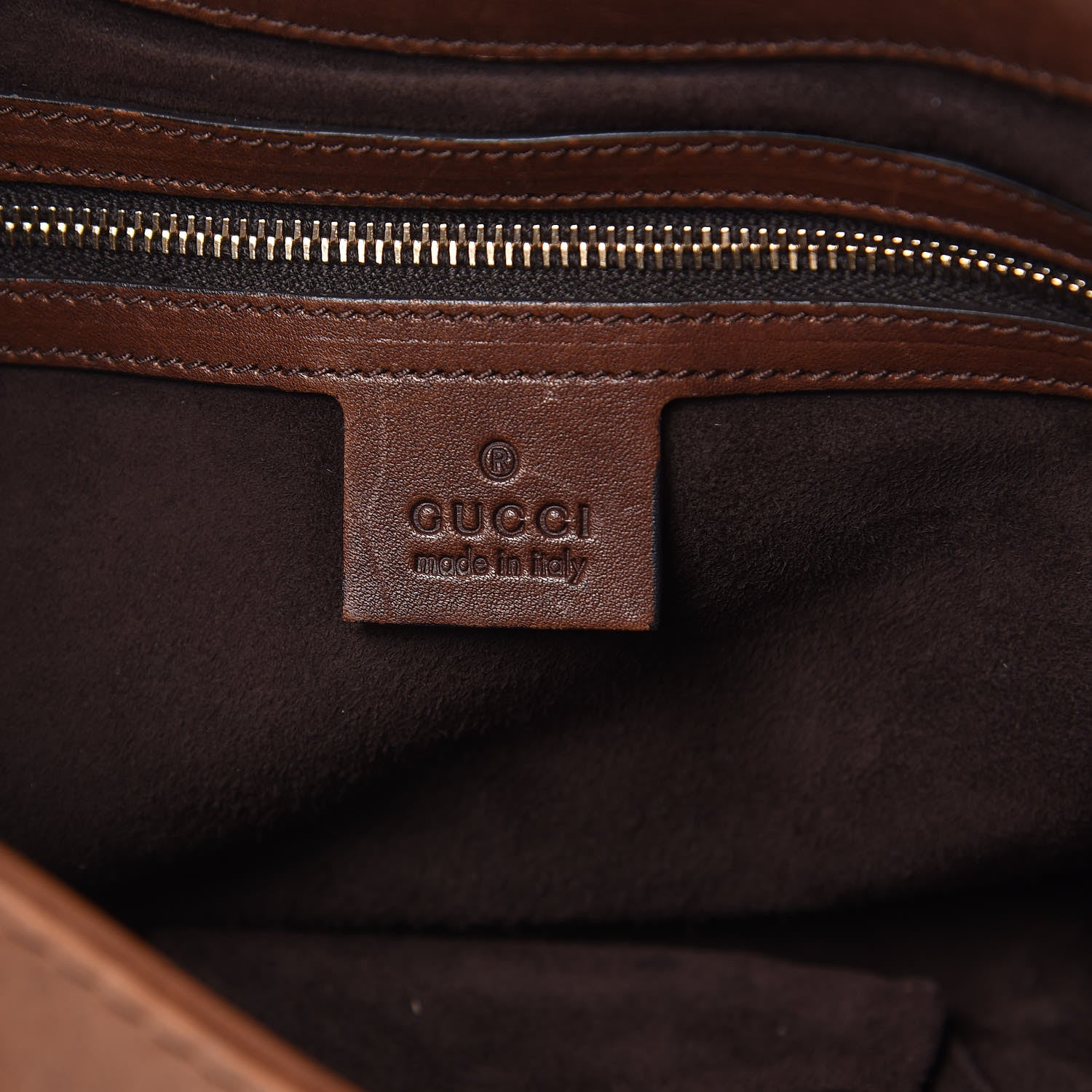 Gucci Calfskin Handmade Medium Flap Shoulder Bag Brown 6 of 15