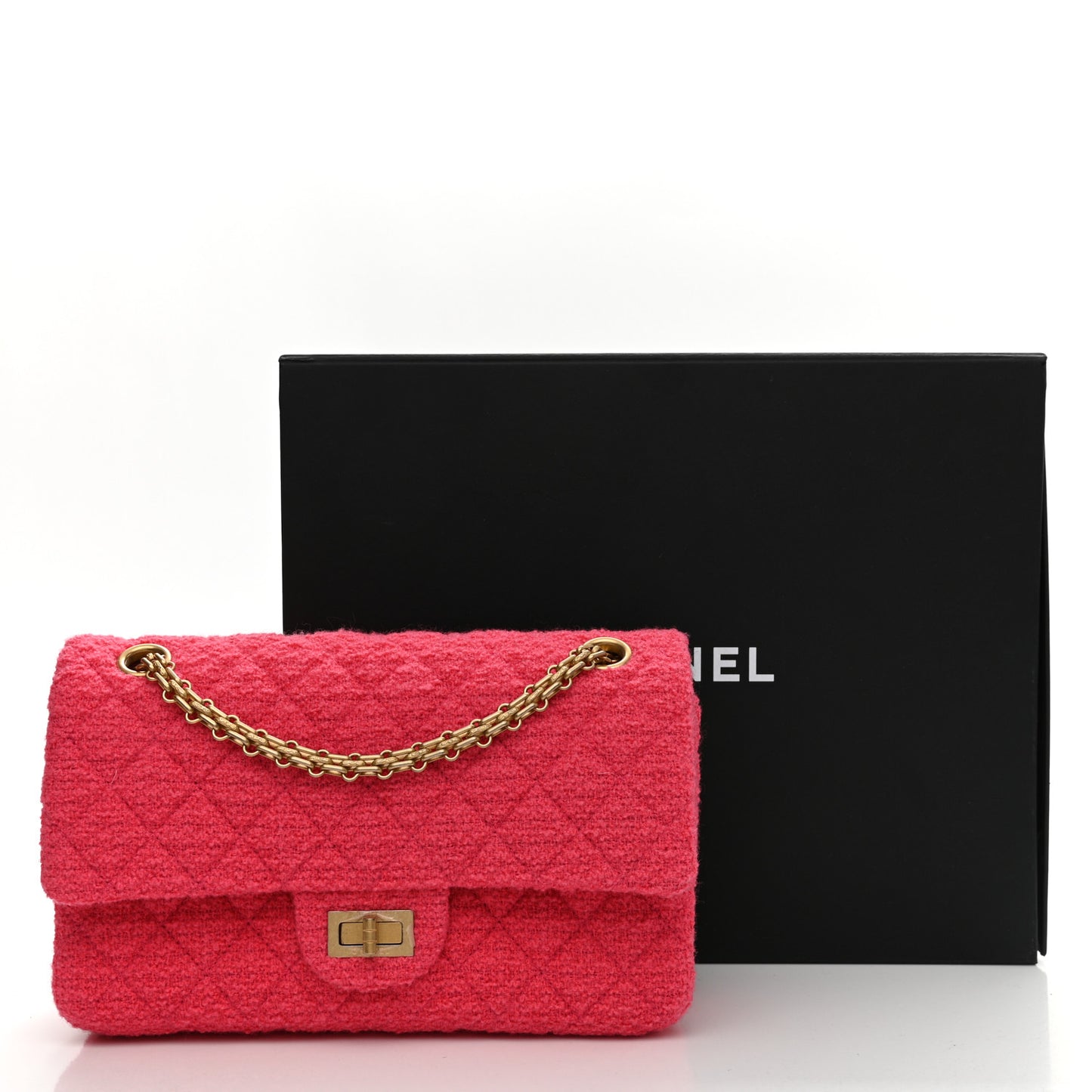 Wool Tweed Quilted 2.55 Reissue 225 Flap Pink