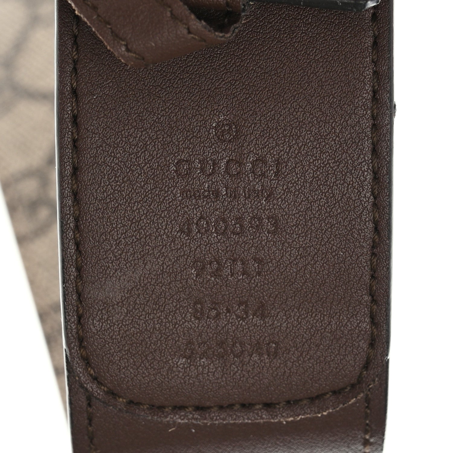 Gucci GG Supreme Monogram Matte Plutone Calfskin Double G 40mm Belt 85 34 Beige Ebony New Acero 3 of 6