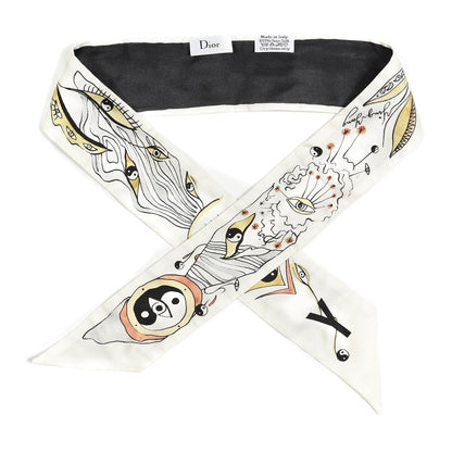 Christian Dior Silk Mitzah ABCDior Y Yin Yang Scarf Multicolor 1 of 3