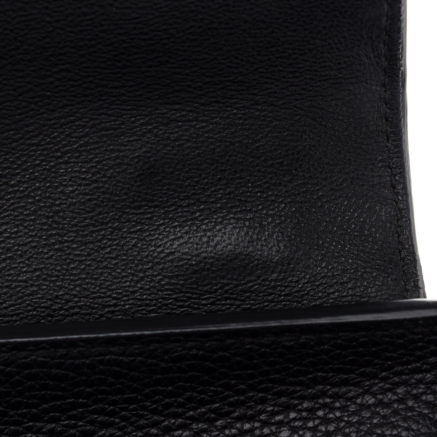 Drummed Calfskin Suede Small Trapeze Black