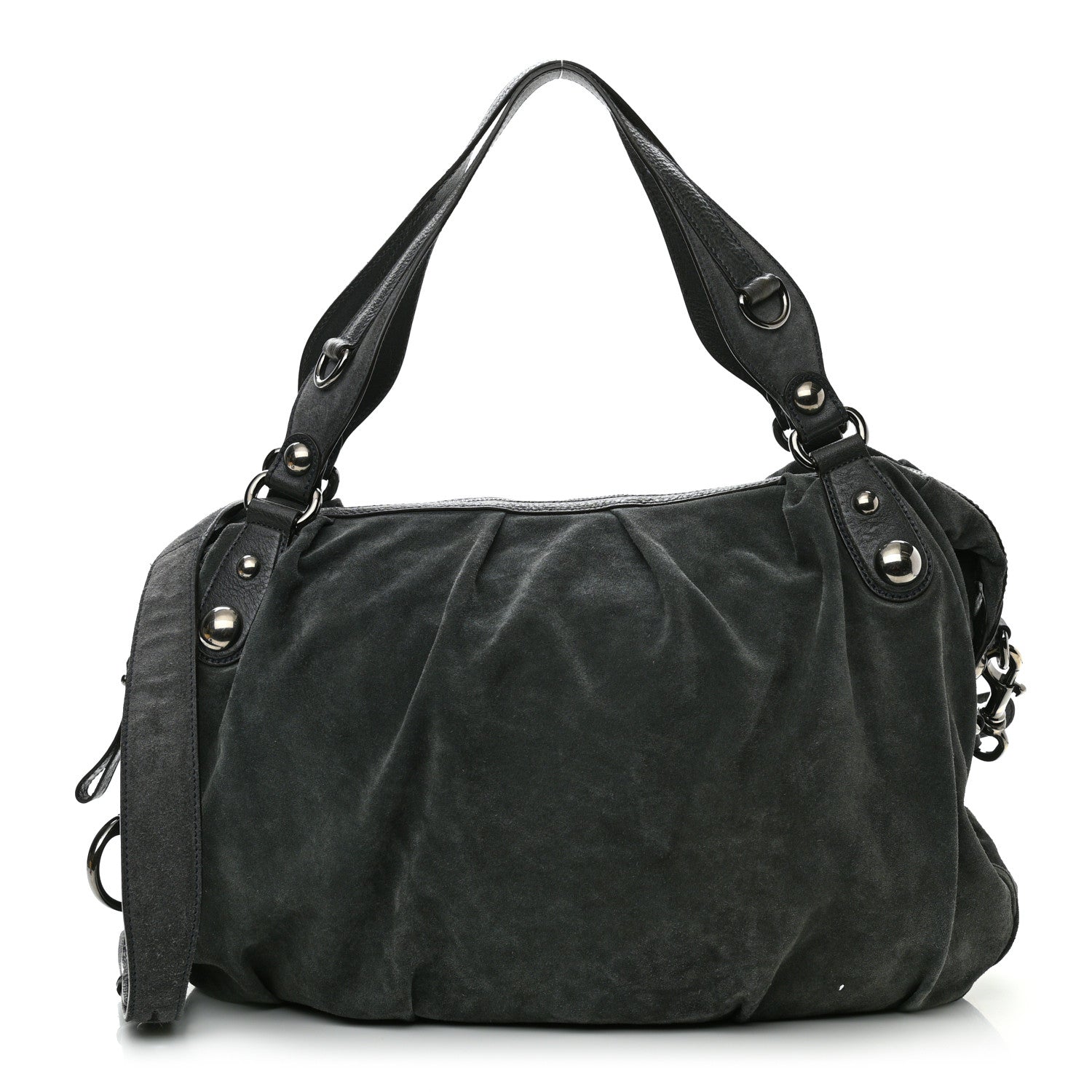 Gucci Suede Icon Bit Large Boston Grey 1 of 10