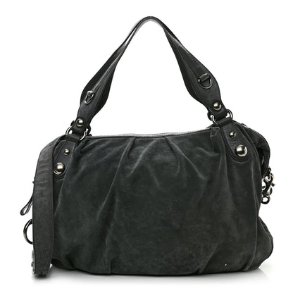 Gucci Suede Icon Bit Large Boston Grey 1 of 10