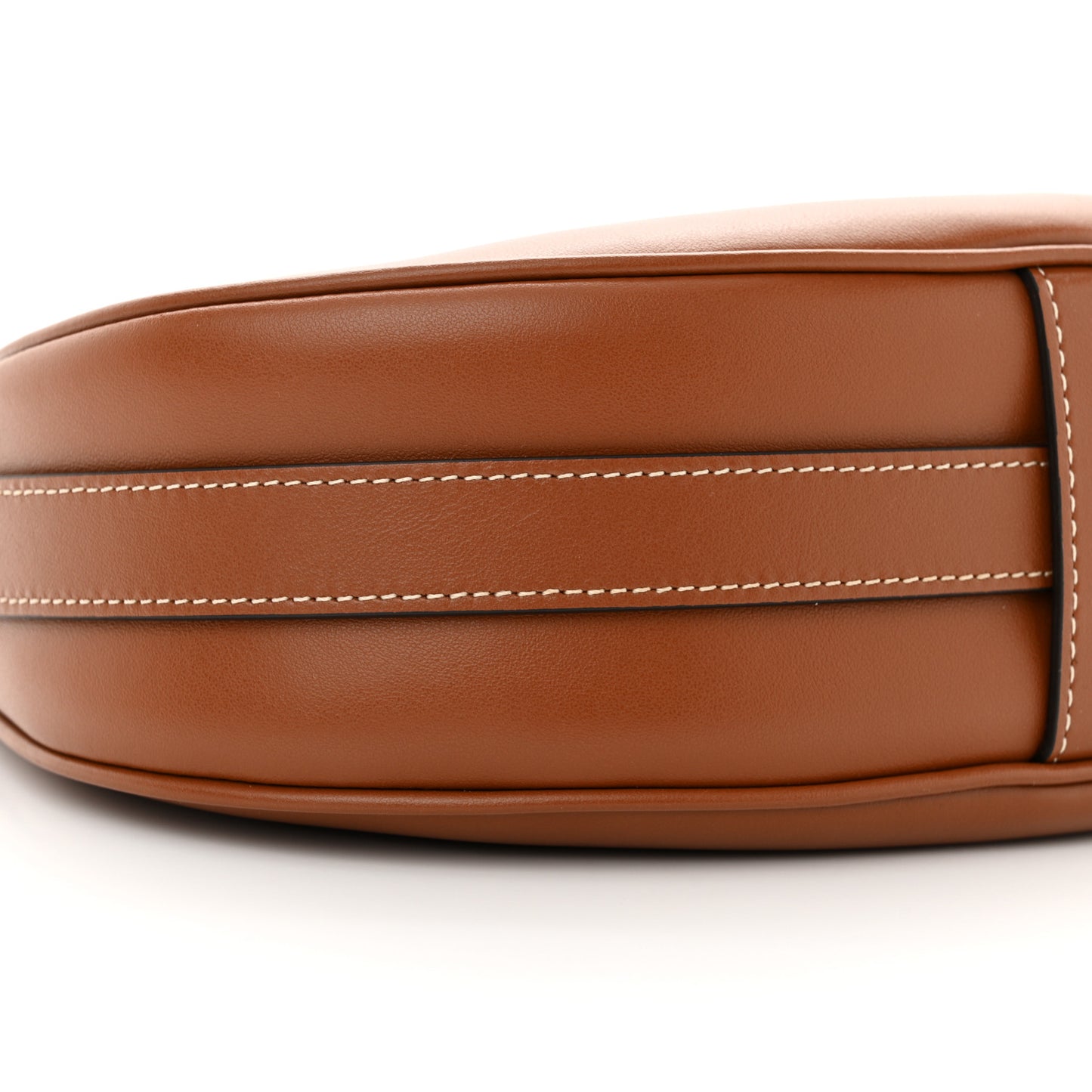 Smooth Calfskin Medium Strap Ava Shoulder Bag Tan
