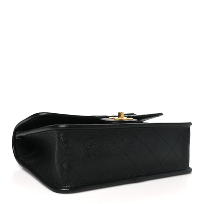 Chanel Caviar Quilted School Memory Small Top Handle Flap Black 4 of 11