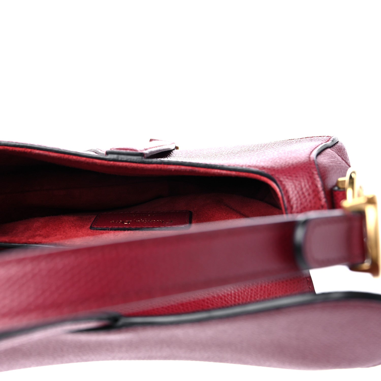 Christian Dior Calfskin Mini Saddle Bag Red 5 of 11