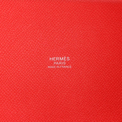 Hermes Epsom Tressage De Cuir Picotin Lock 18 PM Rouge Coeur Bleu du Nord Rouge H 6 of 15