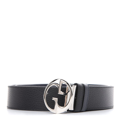 Gucci Calfskin 1973 Reversible Belt 95 38 Black Navy 1 of 16