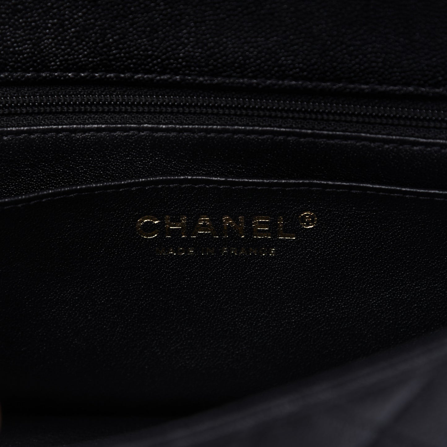 Caviar Quilted Mini Top Handle Rectangular Flap Black