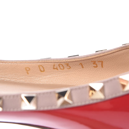 Valentino Garavani Patent Nappa Rockstud Ballerina Flats 37 Rosso Valentino Poudre 9 of 14