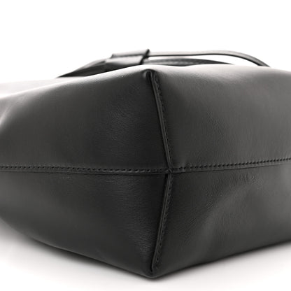 Mansur Gavriel Calfskin Twist Drawstring Bucket Bag Black Flamma 8 of 9