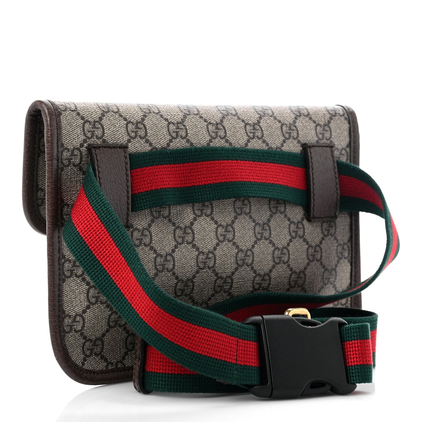 GG Supreme Monogram Neo Vintage Web Belt Bag Brown