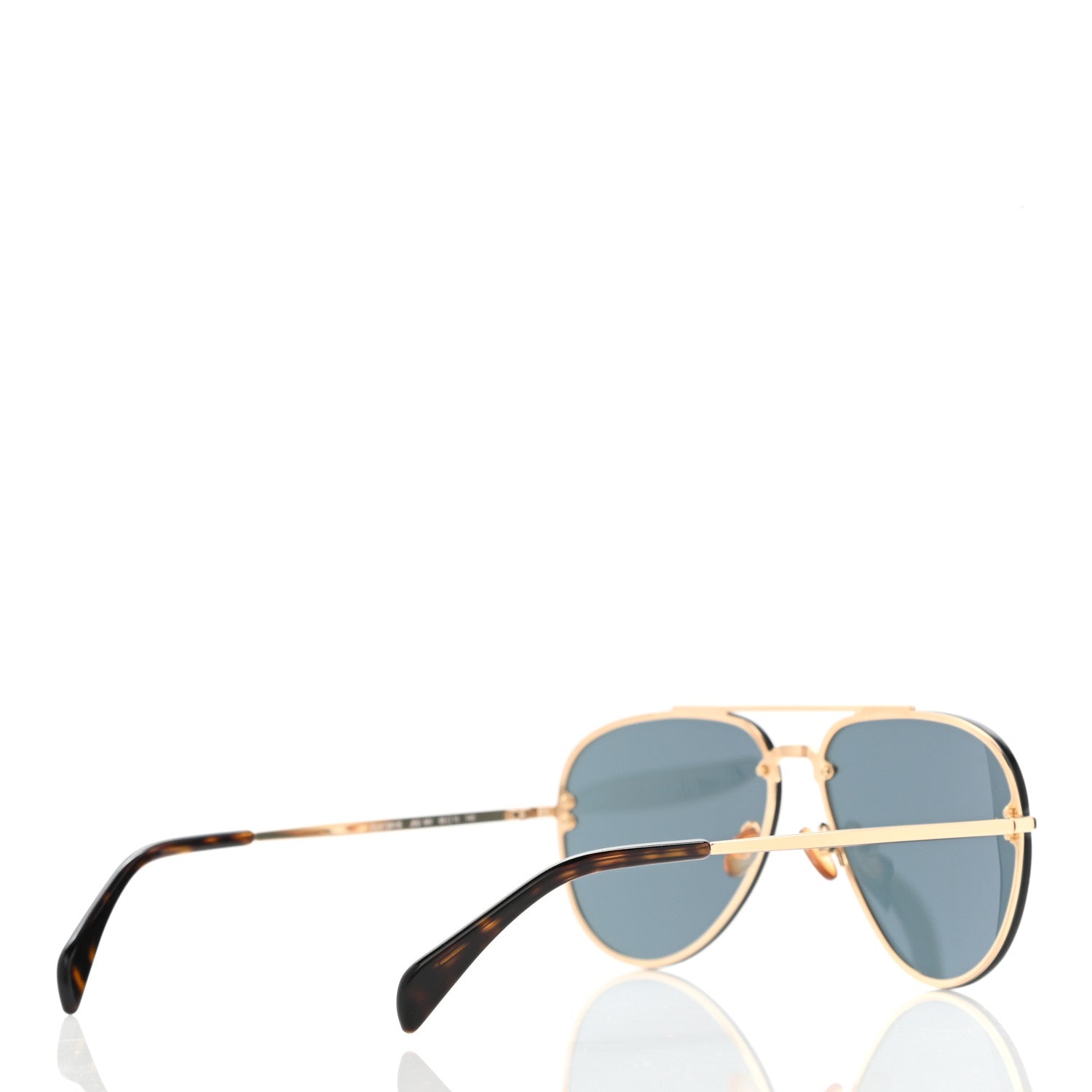 Celine Mirror Aviator Sunglasses CL41391/S Gold Blue 4 of 8