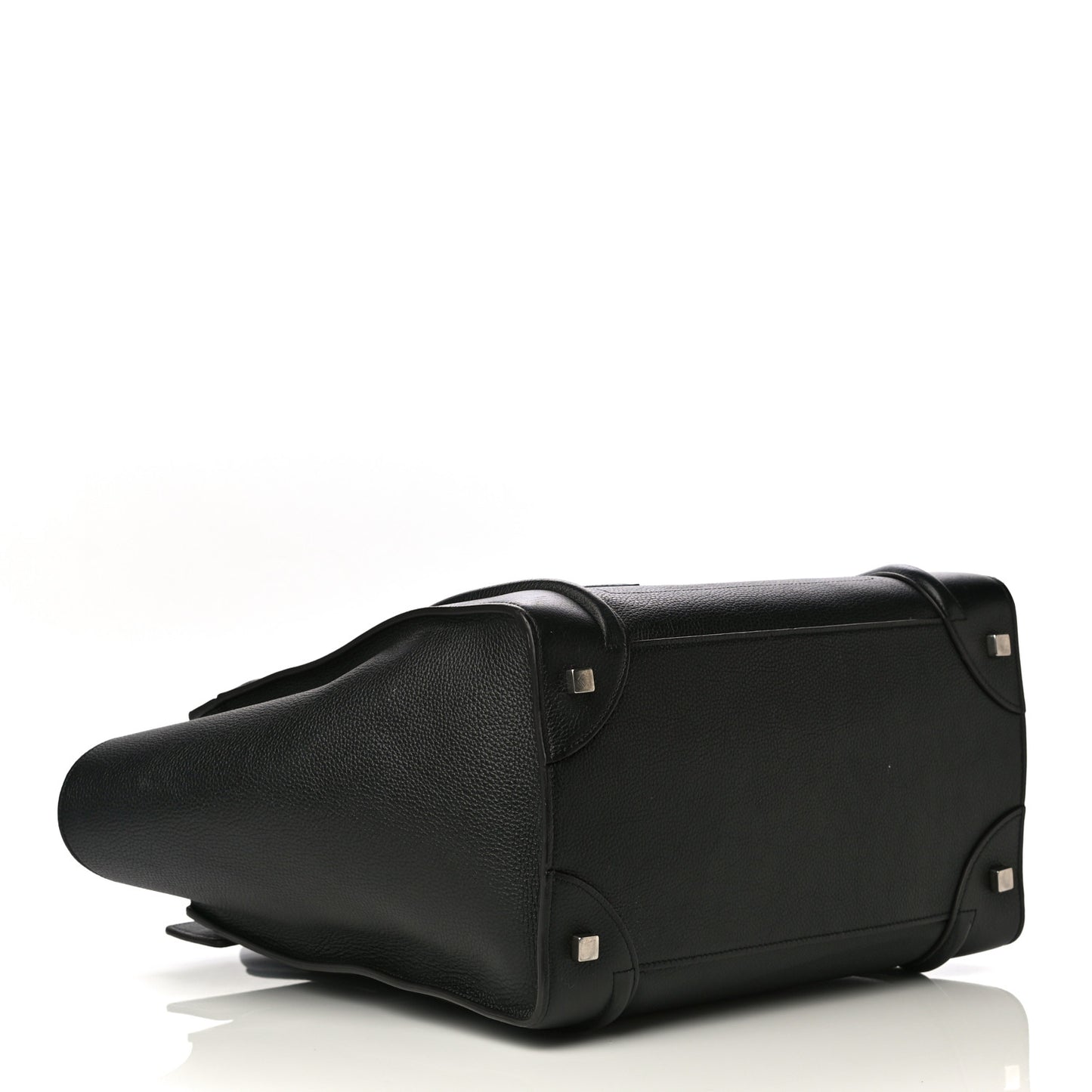 Drummed Calfskin Mini Luggage Black