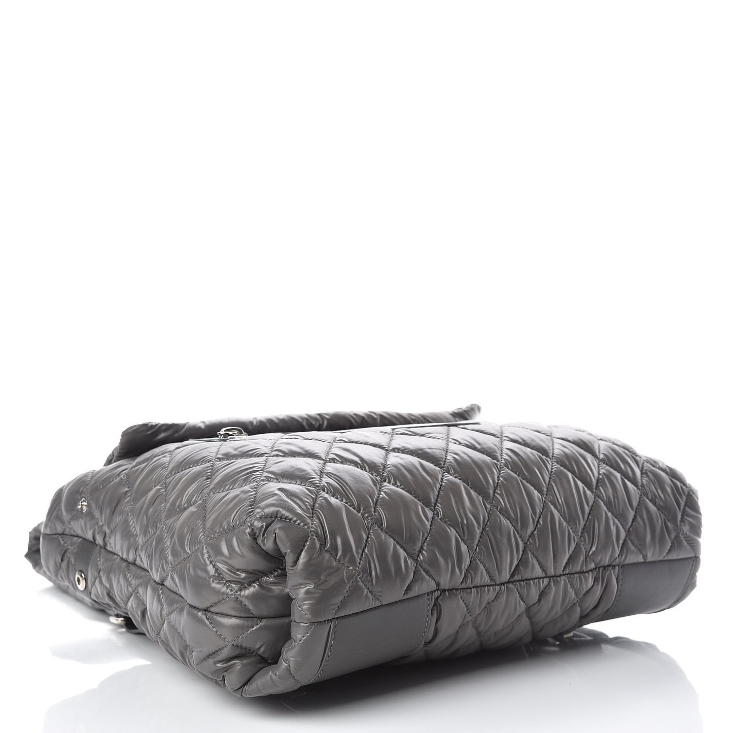 Nylon Quilted Coco Cocoon Backpack Gray