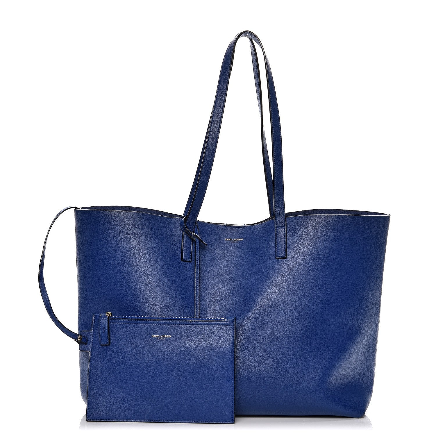 Saint Laurent Calfskin Large Shopping Tote Ultramarine 1 of 14
