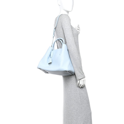 Christian Dior Supple Grained Calfskin Large Open Bar Tote Light Blue 2 of 13