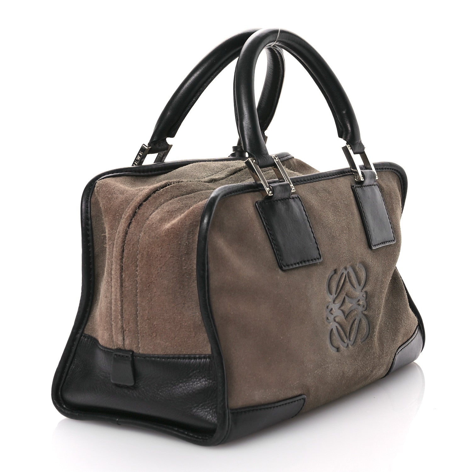 Loewe Suede Calfskin Amazona 28 Brown Black 3 of 10