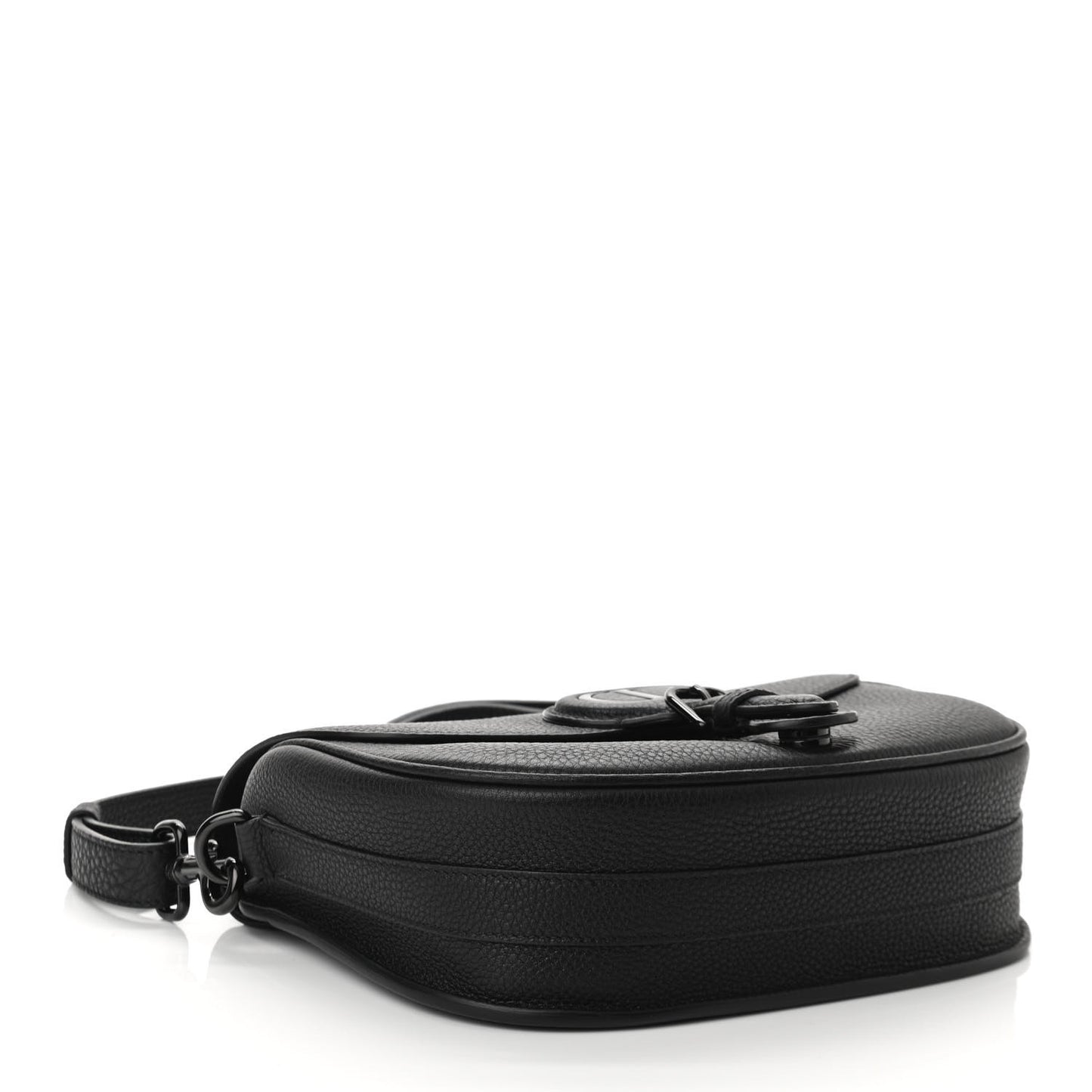 Grained Calfskin Medium Bobby Flap Black