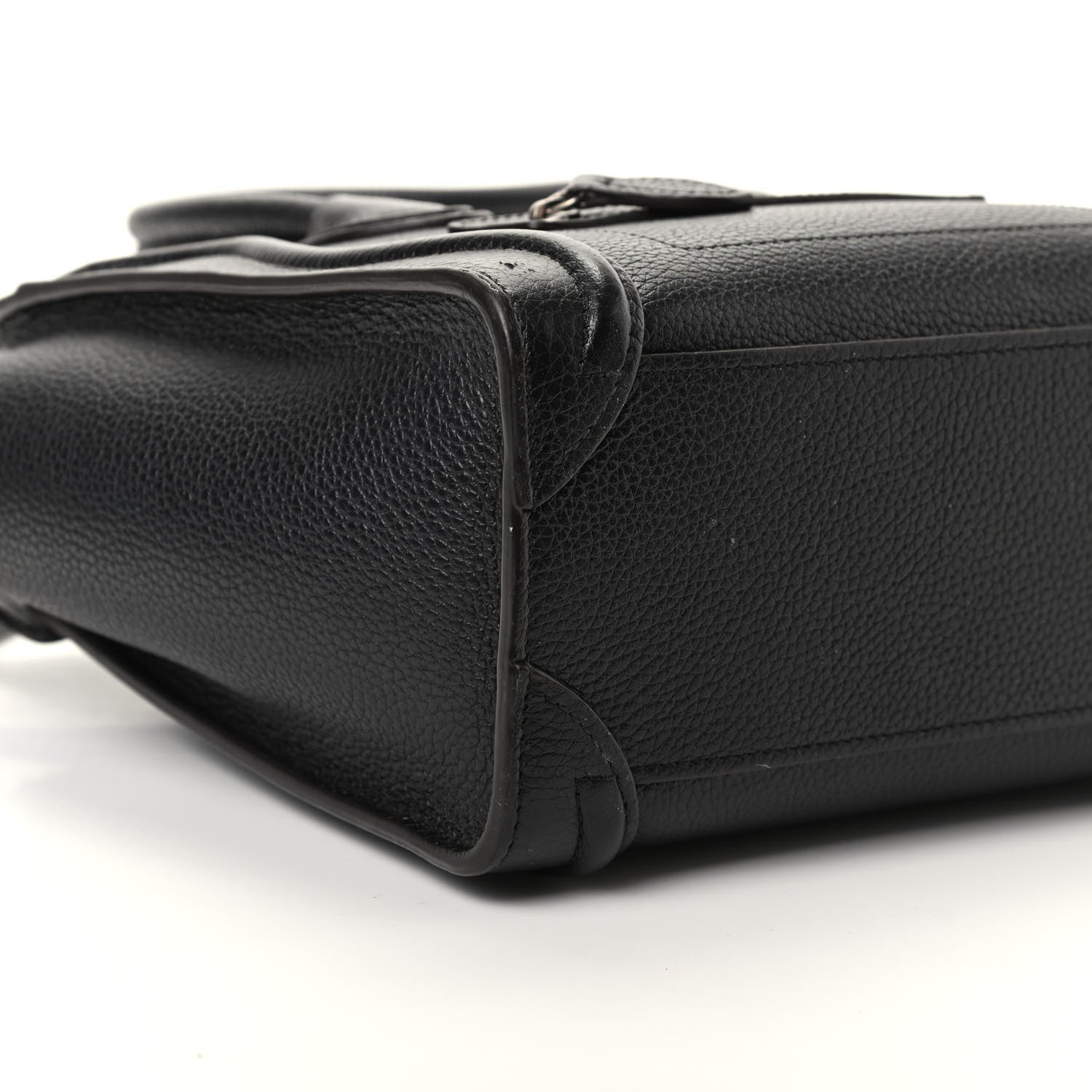 Celine Drummed Calfskin Nano Luggage Black 6 of 9
