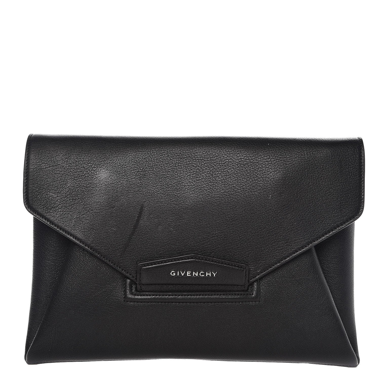 Givenchy Sugar Goatskin Medium Antigona Envelope Clutch Black 1 of 11