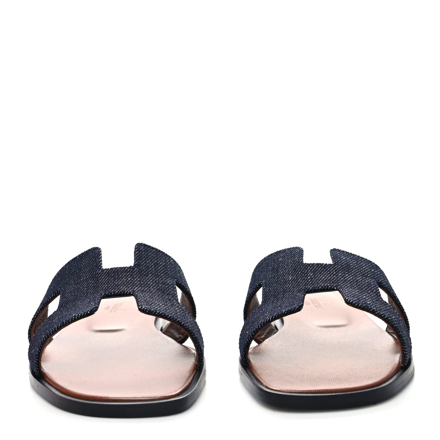 Hermes Denim Canvas Oran Sandals 35.5 Bleu Brut 2 of 8