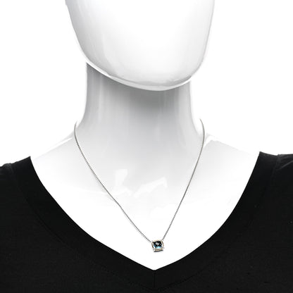 David Yurman Sterling Silver 18K Yellow Gold Diamond Blue Topaz 7mm Petite Chatelaine Pendant Necklace 2 of 4
