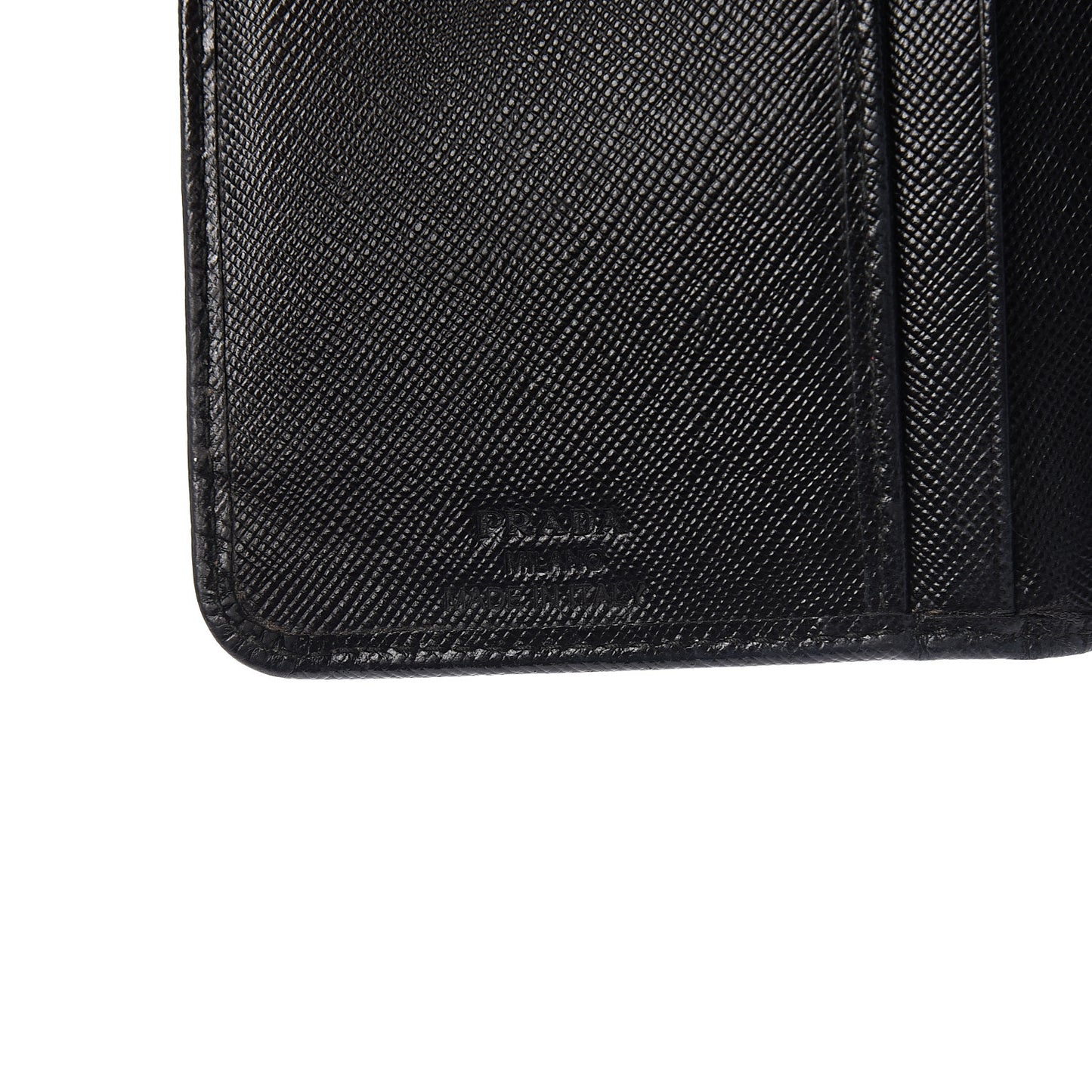 Saffiano Metal Compact Wallet Black