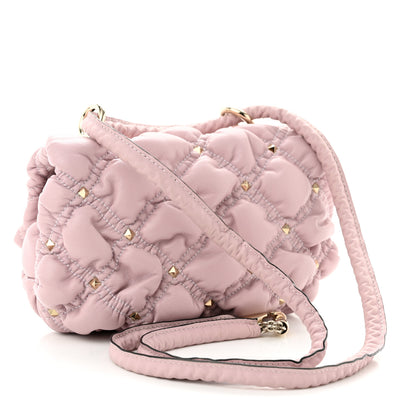 Valentino Garavani Nappa Small Spikeme Shoulder Bag Water Lillac 3 of 9