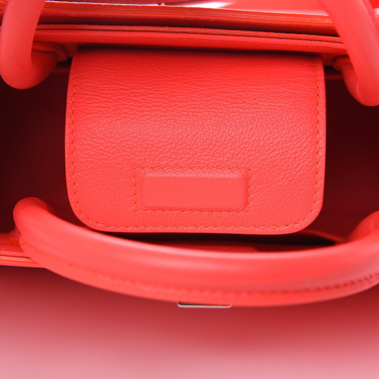 Grained Calfskin Mini Diorever Flap Fluorescent Goji Pink