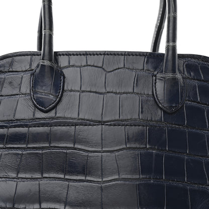 The Row Alligator Margaux 10 Bag Navy 7 of 10