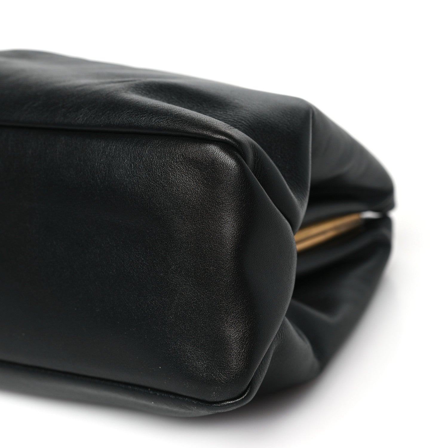 Celine Calfskin Pleated French Lock Clutch Black 11 of 11